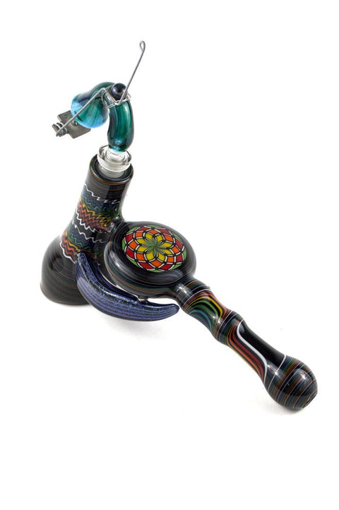 Kevin Murray | Bubbler Pipe w/ 2 Dichro Wings - Peace Pipe 420