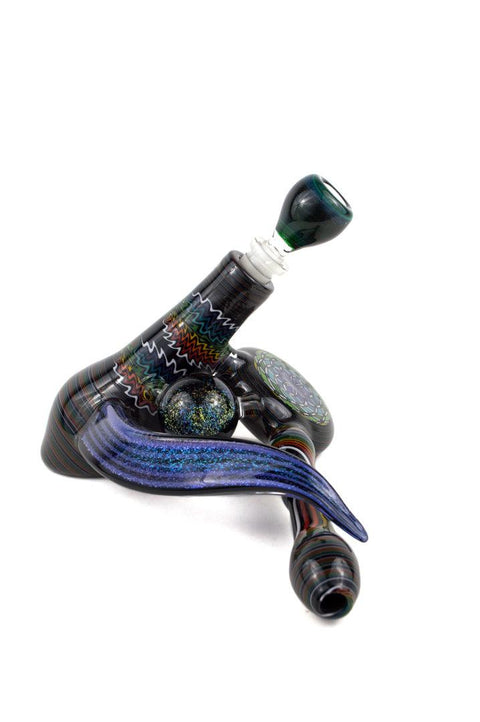 Kevin Murray | Bubbler Pipe w/ Dichro Wing and Marble - Peace Pipe 420