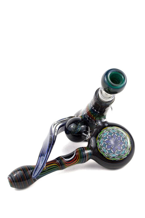 Kevin Murray | Bubbler Pipe w/ Dichro Wing and Marble - Peace Pipe 420