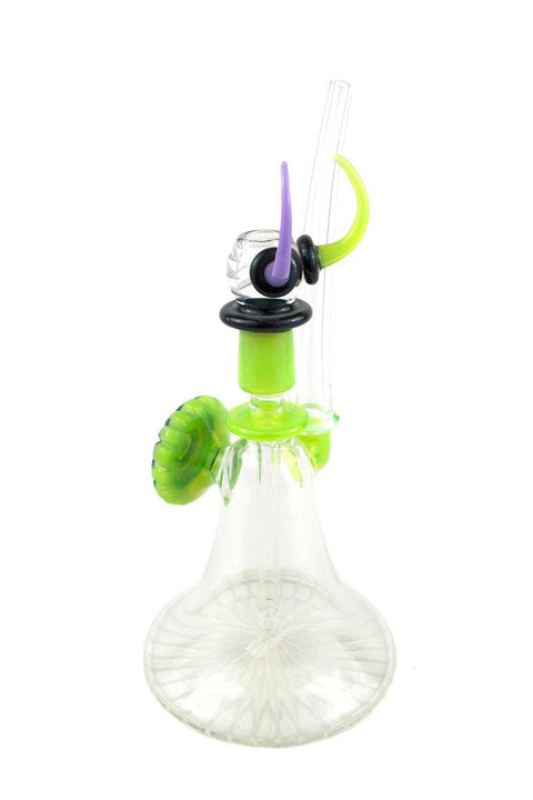 P.A. JAY | Slime and Purple Beaker Rig with Dish & Dabber Set - Peace Pipe 420