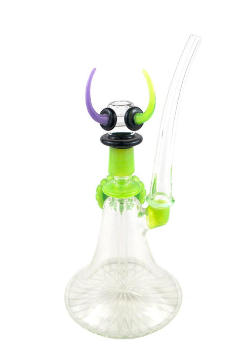 P.A. JAY | Slime and Purple Beaker Rig with Dish & Dabber Set - Peace Pipe 420