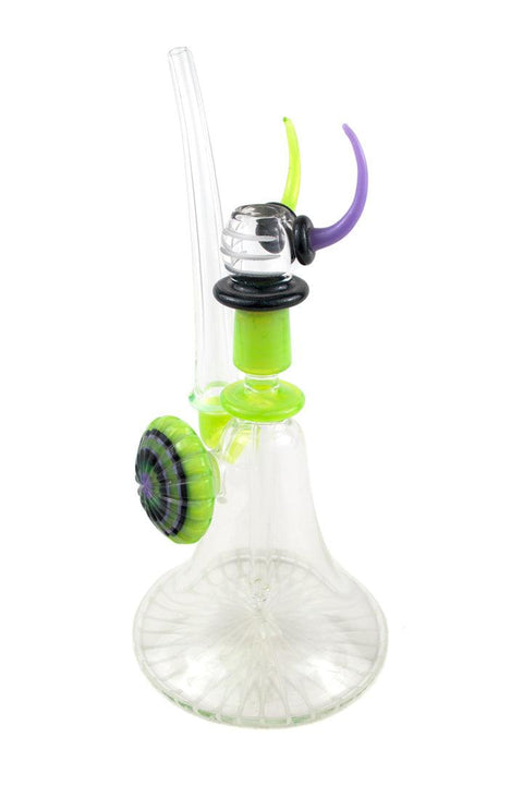 P.A. JAY | Slime and Purple Beaker Rig with Dish & Dabber Set - Peace Pipe 420