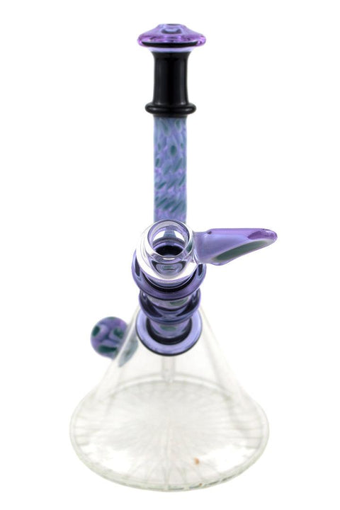 P.A. JAY | Worked Black and Purple Beaker Rig - Peace Pipe 420