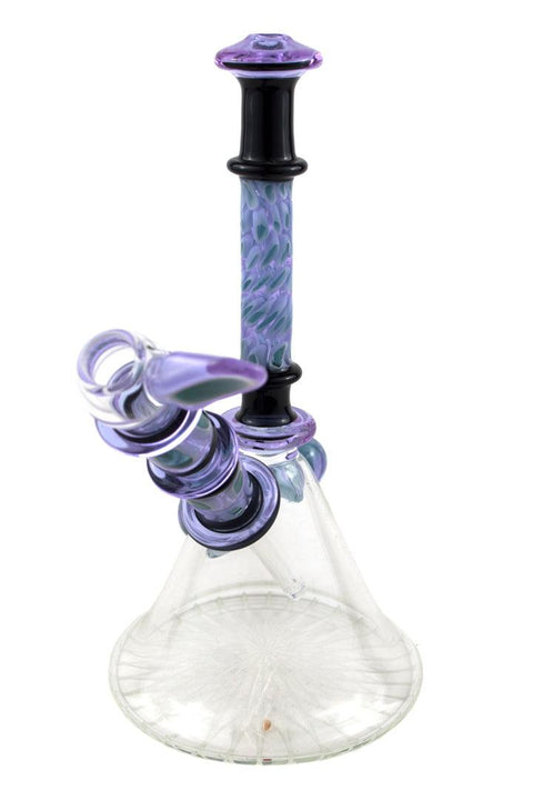 P.A. JAY | Worked Black and Purple Beaker Rig - Peace Pipe 420