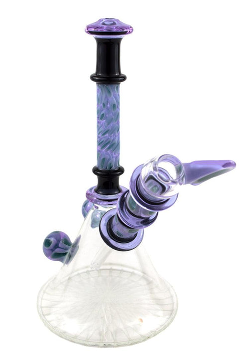 P.A. JAY | Worked Black and Purple Beaker Rig - Peace Pipe 420