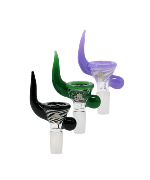 Preemo | 14mm Worked Horn Bowl - Peace Pipe 420