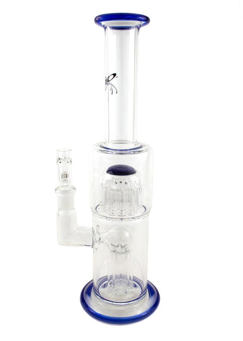 Toro | Mini Tube 7/13 Colour Accents (Cobalt/White) - Peace Pipe 420