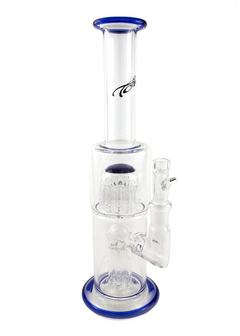 Toro | Mini Tube 7/13 Colour Accents (Cobalt/White) - Peace Pipe 420