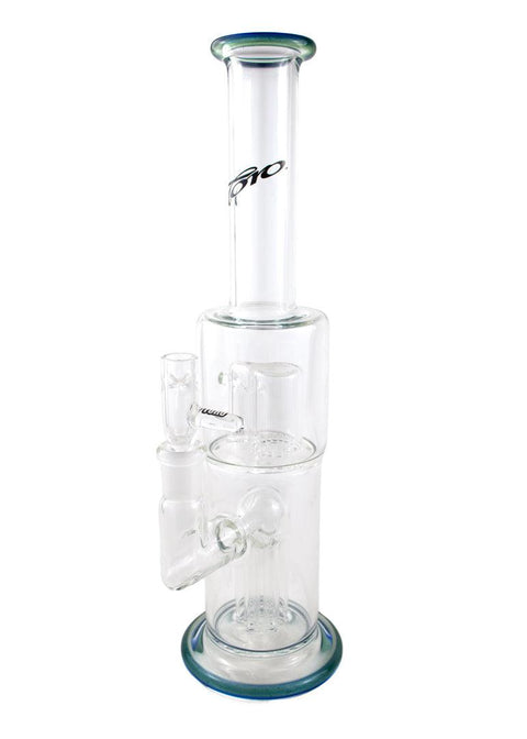 Toro | Mini Tube 7/Froth Colour Accents (Teal/Blue) - Peace Pipe 420